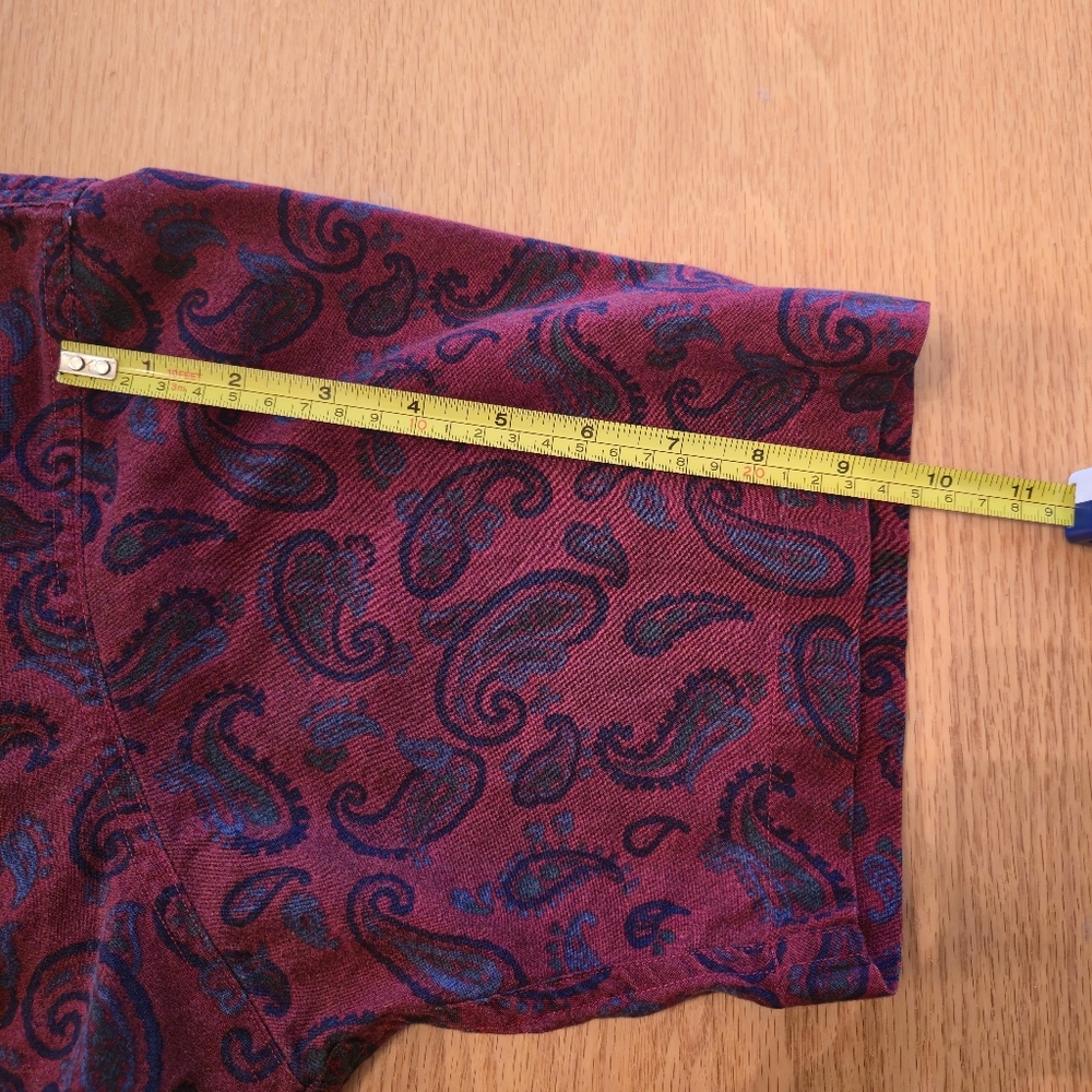 Ralph Lauren Red Paisley Casual Shirt size large - Picture 4 of 8